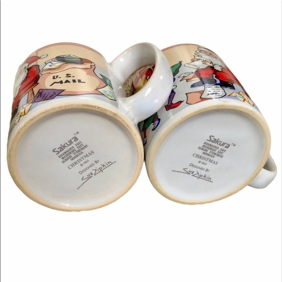 Sue Zipkin Christmas Fireplace Coffee Mug Set - Picture 3 of 9